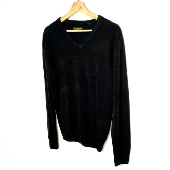 John Bartlett consensus charcoal v neck sweater - Picture 7 of 14